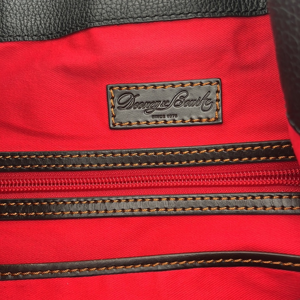 Dooney & Bourke Dark Brown Hobo Bag with Gold Accent - Picture 8 of 12